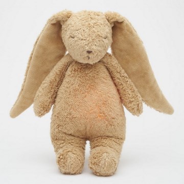 Moonie - Snuggle buddy with a melody and light bunny 2.0 organic cappuccino