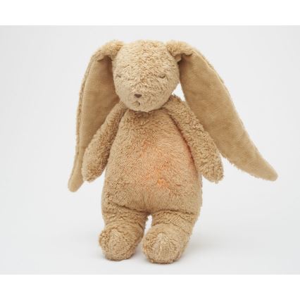 Moonie - Snuggle buddy with a melody and light bunny 2.0 organic cappuccino