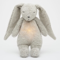 Moonie - Snuggle buddy with a melody and light bunny 2.0 organic grey
