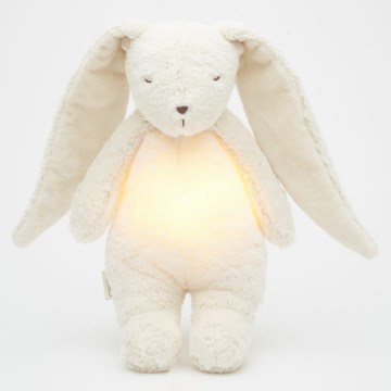 Moonie - Snuggle buddy with a melody and light bunny 2.0 organic polar