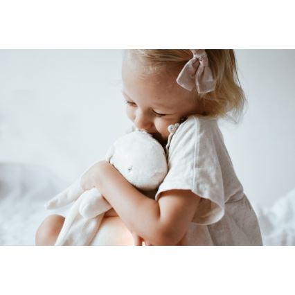 Moonie - Snuggle buddy with a melody and light bunny 2.0 organic polar