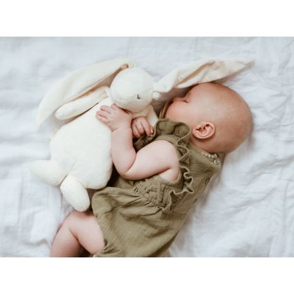 Moonie - Snuggle buddy with a melody and light bunny 2.0 organic polar