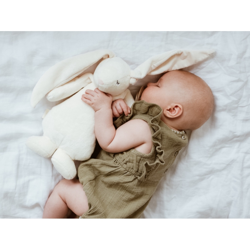Moonie - Snuggle buddy with a melody and light bunny 2.0 organic polar