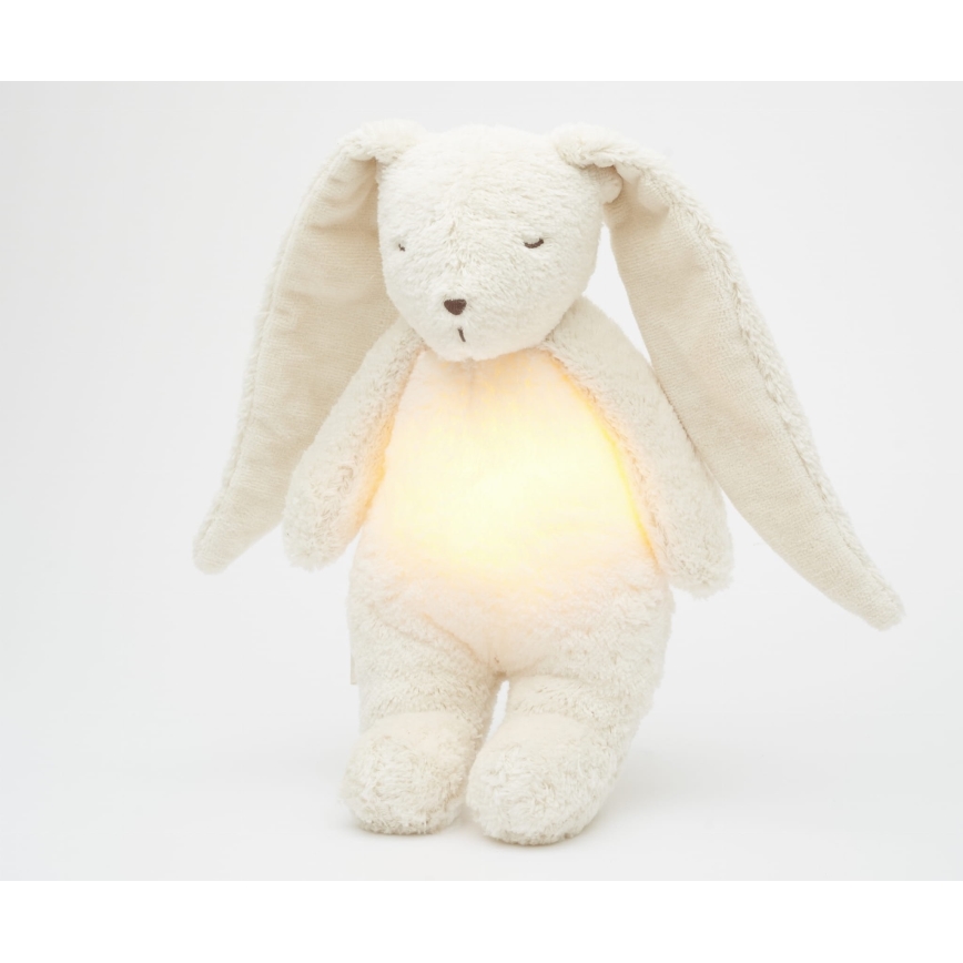 Moonie - Snuggle buddy with a melody and light bunny 2.0 organic polar