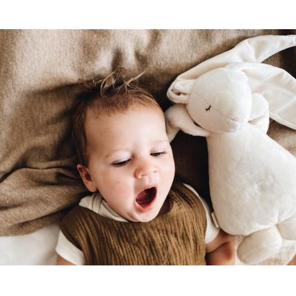 Moonie - Snuggle buddy with a melody and light bunny 2.0 organic sand