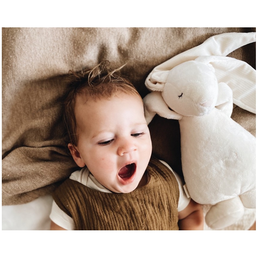 Moonie - Snuggle buddy with a melody and light bunny 2.0 organic sand
