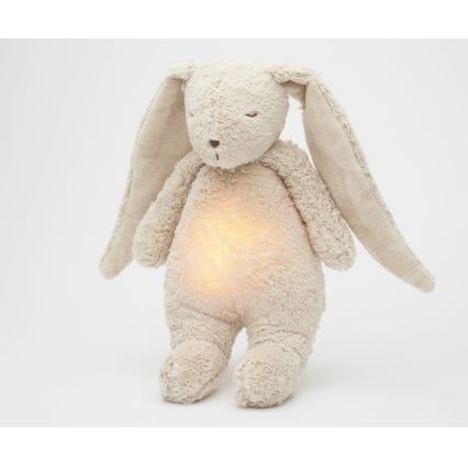 Moonie - Snuggle buddy with a melody and light bunny 2.0 organic sand