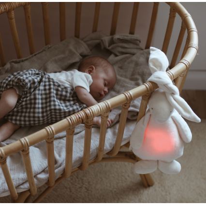 Moonie - Snuggle buddy with a melody and light bunny cream