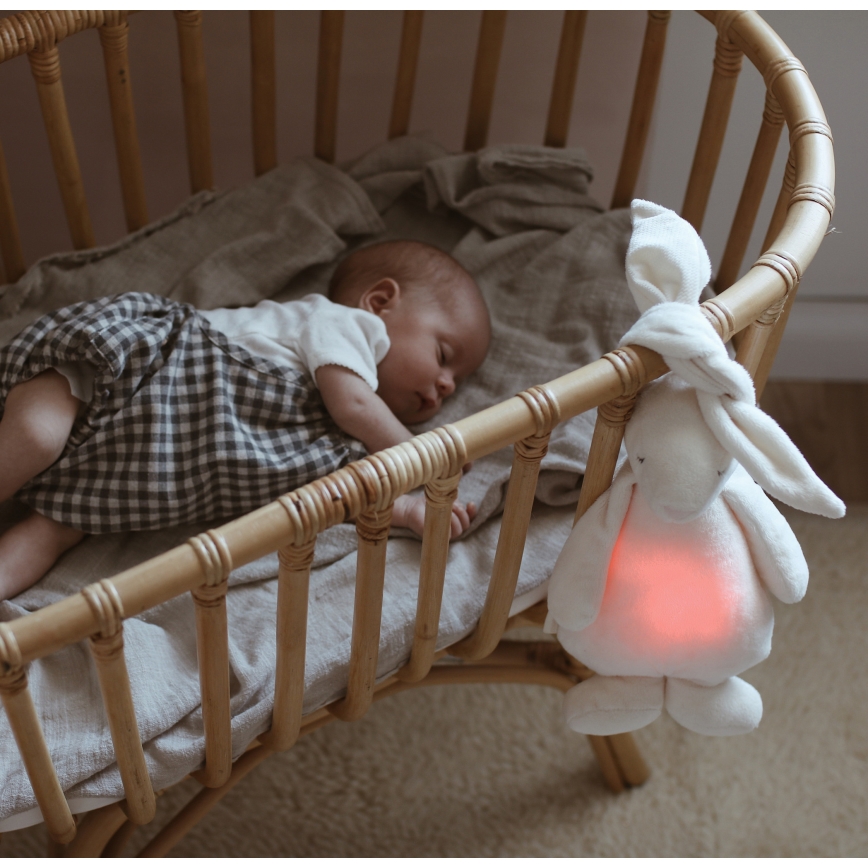 Moonie - Snuggle buddy with a melody and light bunny cream