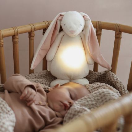 Moonie - Snuggle buddy with a melody and light bunny cream