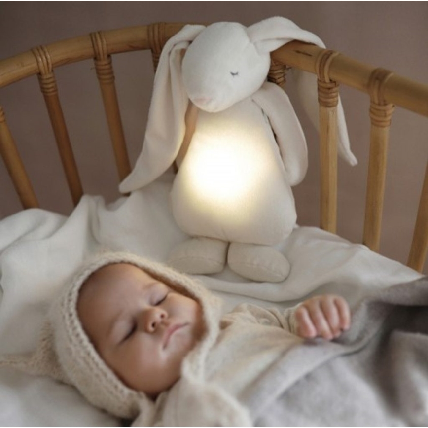 Moonie - Snuggle buddy with a melody and light bunny cream