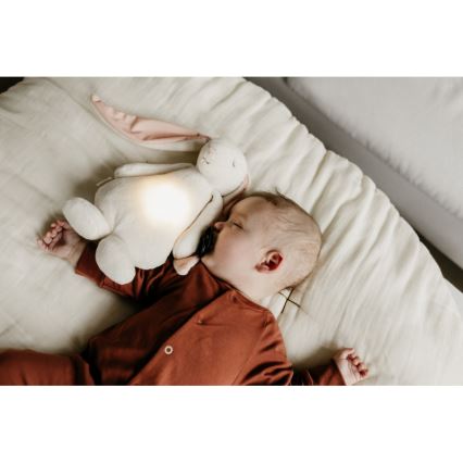 Moonie - Snuggle buddy with a melody and light bunny cream