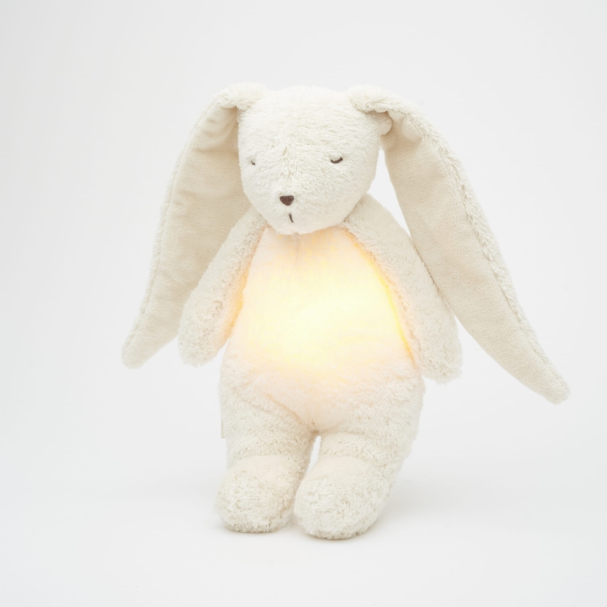 Moonie - Snuggle buddy with a melody and light bunny organic polar natur