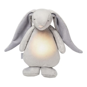 Moonie - Snuggle buddy with a melody and light bunny silver