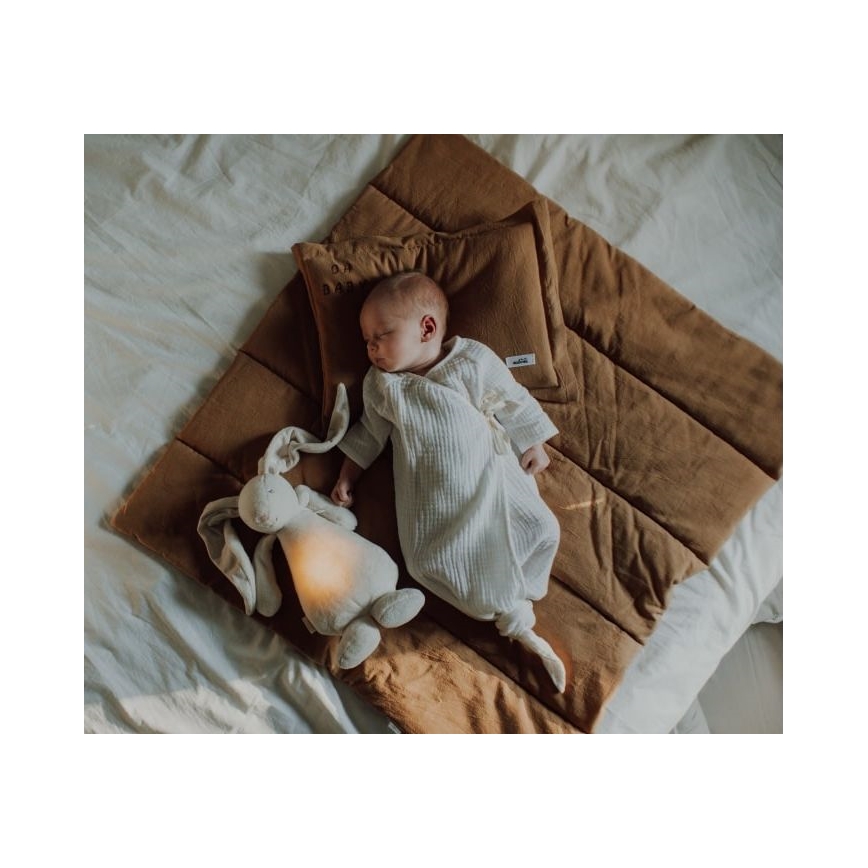 Moonie - Snuggle buddy with a melody and light bunny silver