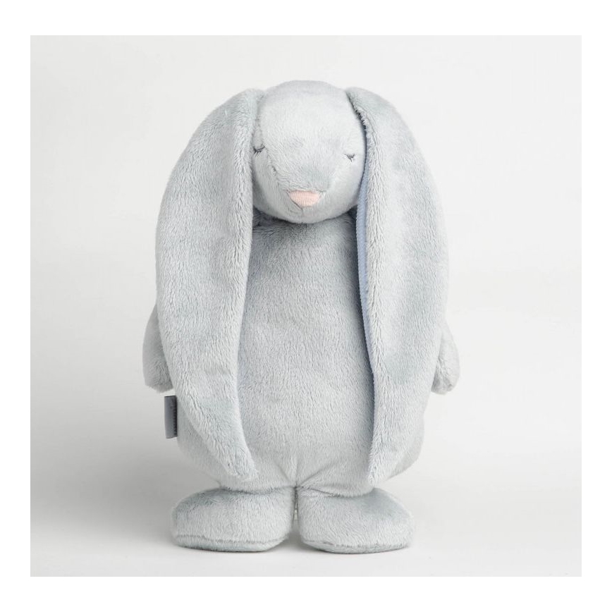 Moonie - Snuggle buddy with a melody and light bunny silver
