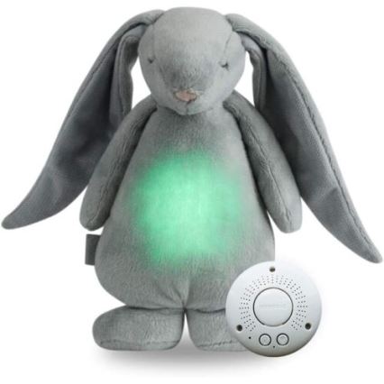 Moonie - Snuggle buddy with a melody and light bunny silver