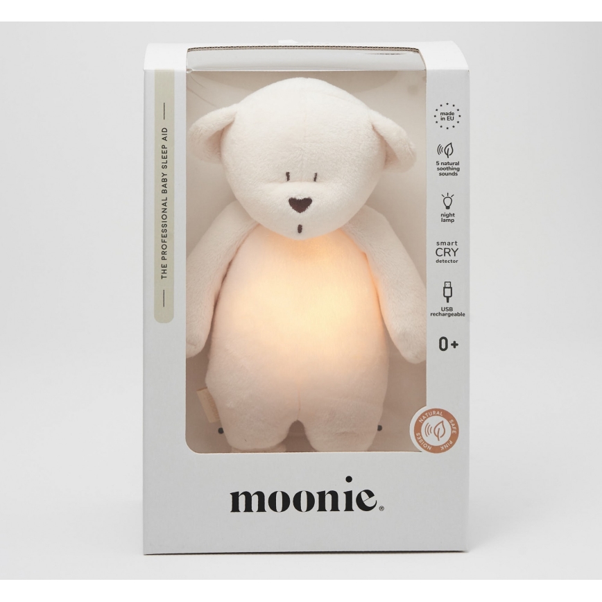 Moonie - Snuggle buddy with a melody and light little bear 2.0 cream
