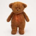 Moonie - Snuggle buddy with a melody and light little bear 2.0 organic caramel