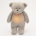 Moonie - Snuggle buddy with a melody and light little bear 2.0 organic grey