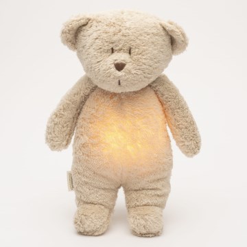 Moonie - Snuggle buddy with a melody and light little bear 2.0 organic sand