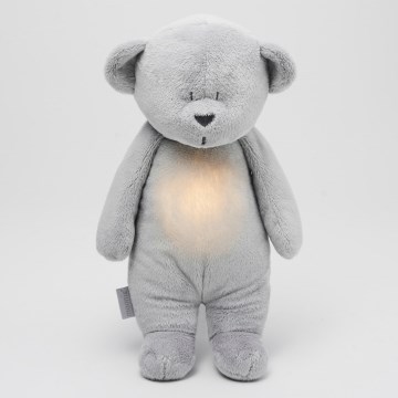 Moonie - Snuggle buddy with a melody and light little bear 2.0 silver