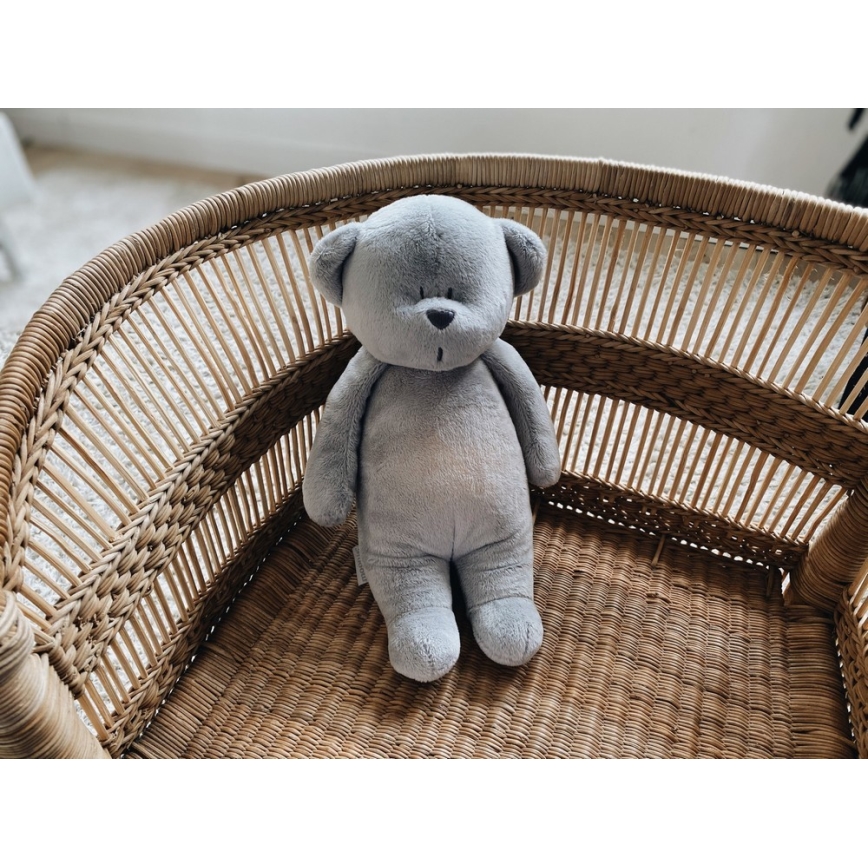 Moonie - Snuggle buddy with a melody and light little bear 2.0 silver
