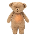 Moonie - Snuggle buddy with a melody and light little bear organic cappuccino natur