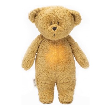 Moonie - Snuggle buddy with a melody and light little bear organic honey natur