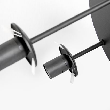 MOONLIGHT flush-mount ceiling light, 3xE27/15W/230V, black