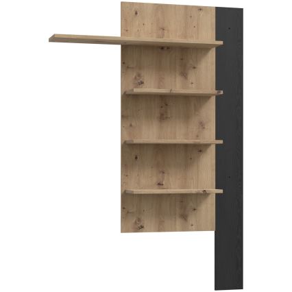 MORO Wall Shelf, Oak/Black