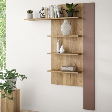 MORO Wall Shelf, Oak/Brown