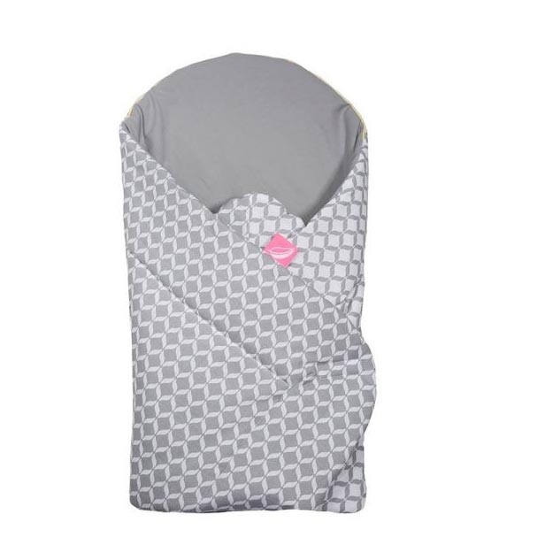 MOTHERHOOD - Swaddle blanket with coconut pad CLASSICS 75x75 cm grey
