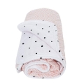 MOTHERHOOD - Two-ply cotton muslin blanket 95x110 cm pink