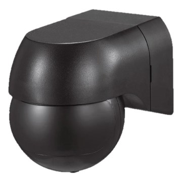 Motion sensor PIR 180° 400W/230V IP44 black