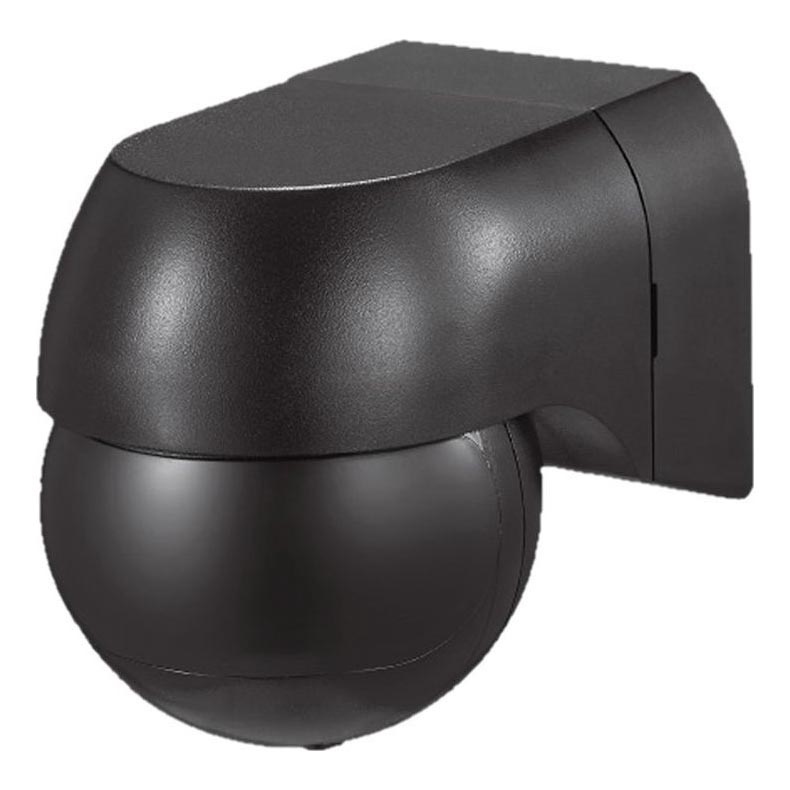 Motion sensor PIR 180° 400W/230V IP44 black