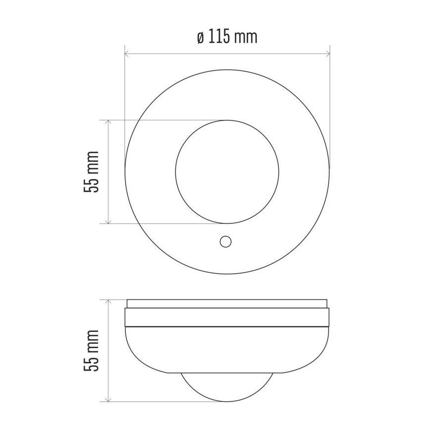 Motion sensor PIR B 360° 1200W/230V white