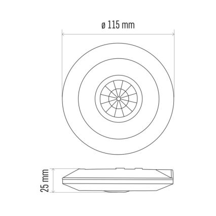 Motion sensor PIR B 360° 2000W/230V white