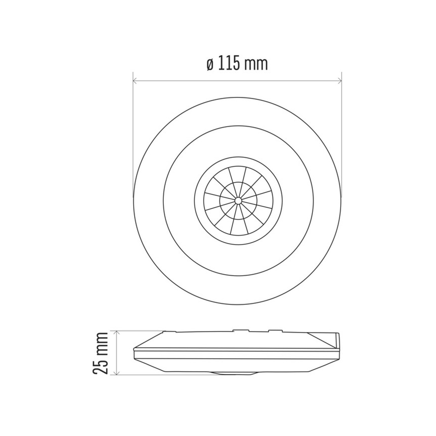 Motion sensor PIR B 360° 2000W/230V white