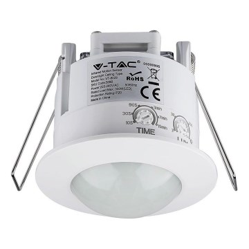 Motion sensor recessed PIR 360° 300W/230V white