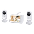 Motorola VM35-2 - Rechargeable baby monitor with 2 cameras, 2000 mAh battery