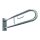 Mount with holder 10x25 cm stainless steel/silver