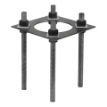 Mounting base for BASE 20x20 cm outdoor lighting pole, black