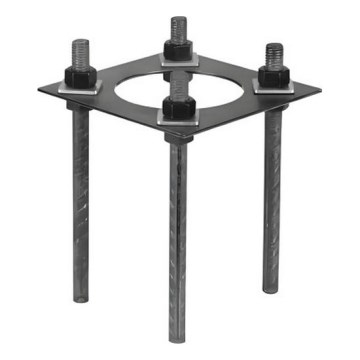 Mounting base for BASE 20x20 cm outdoor lighting pole, black