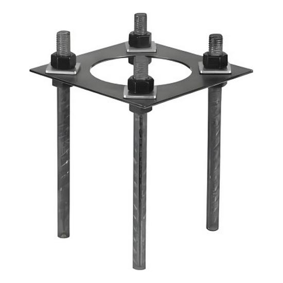 Mounting base for BASE 20x20 cm outdoor lighting pole, black