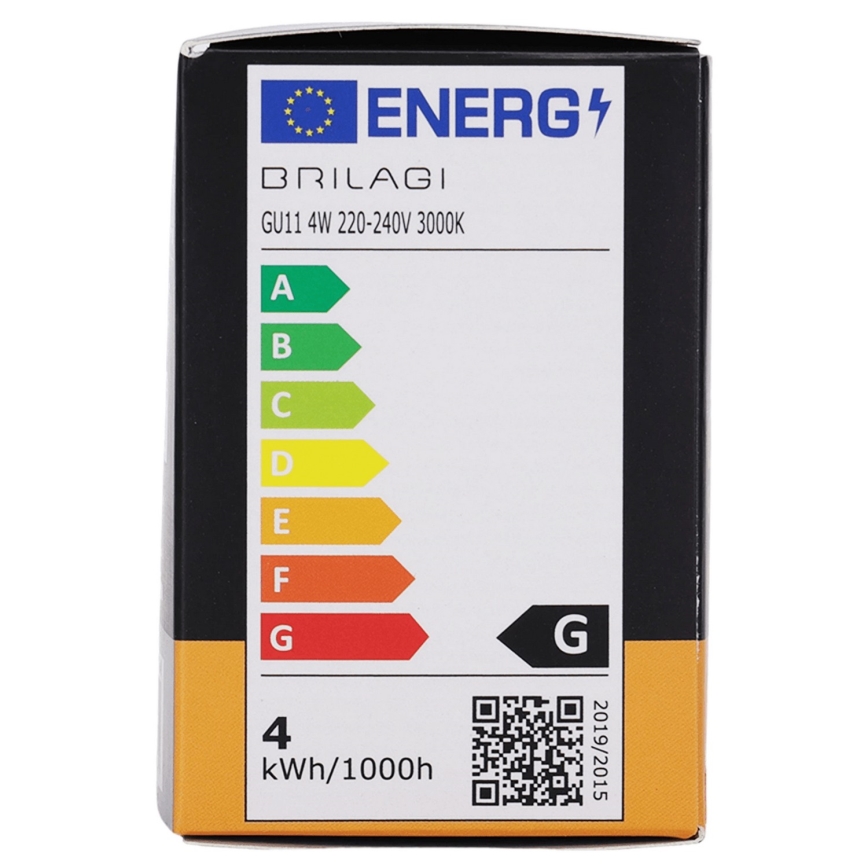 MR11 LED Bulb GU10, 4W, 230V, 3000K - BRILAGI