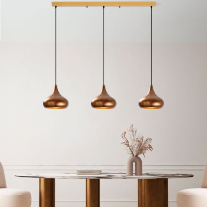 MUBA pendant lamp 3xE27/40W/230V, copper