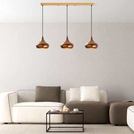 MUBA pendant lamp 3xE27/40W/230V, copper