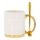 Mug with spoon LANA creamy/gold
