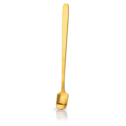 Mug with spoon LANA creamy/gold